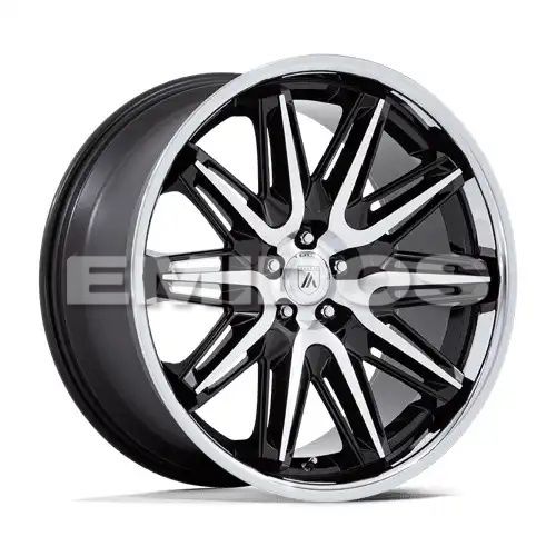Asanti Black Label AB047 IMPERATOR GLOSS BLACK MACHINED W/ SS LIP 5x112 20R 10.5 66.56 38