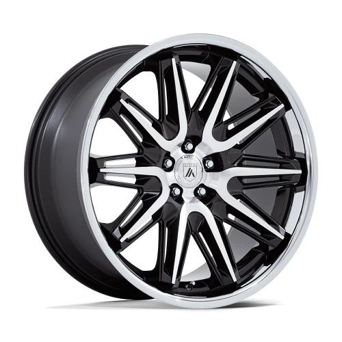 Asanti Black Label AB047 IMPERATOR GLOSS BLACK MACHINED W/ SS LIP 5x112 20R 9 66.56 45