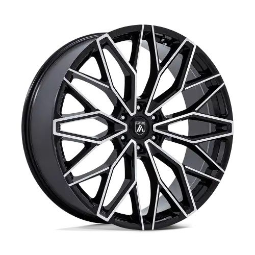Asanti Black Label AB050 MOGUL 6 GLOSS BLACK W/ MACHINED FACE 6x139.7 24R 10 106.1 30