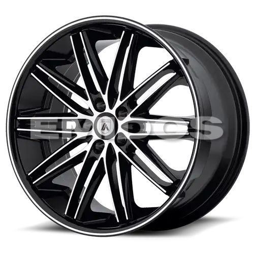Asanti Black Label ABL-10 POLLUX MACHINED FACE W/ BLACK LIP 5x114.3 20R 8.5 74.1 38