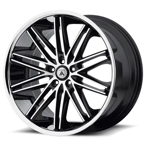 Asanti Black Label ABL-10 POLLUX MACHINED FACE W/ SS LIP 5x114.3 20R 8.5 74.1 38