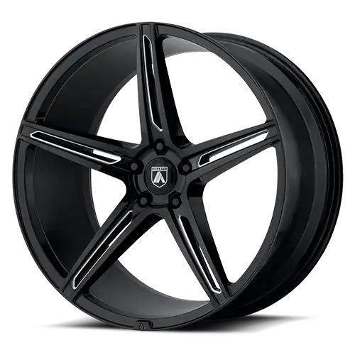 Asanti Black Label ABL-22 ALPHA 5 GLOSS BLACK MILLED 5x115 22R 10.5 72.56 25