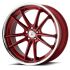 Asanti Black Label ABL-23 SIGMA CANDY RED W/ CHROME LIP 5x115 20R 10.5 72.6 20