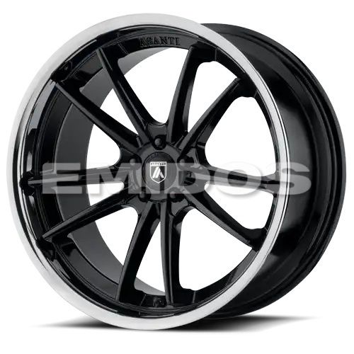 Asanti Black Label ABL-23 SIGMA GLOSS BLACK W/ CHROME LIP 5x114.3 20R 9 72.56 35