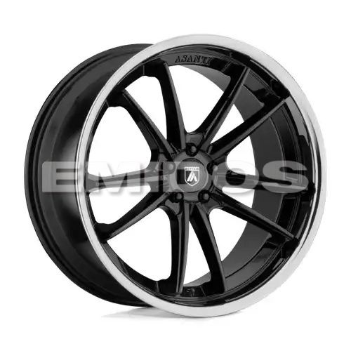 Asanti Black Label ABL-23 SIGMA GLOSS BLACK W/ CHROME LIP 5x112 20R 9 72.6 25