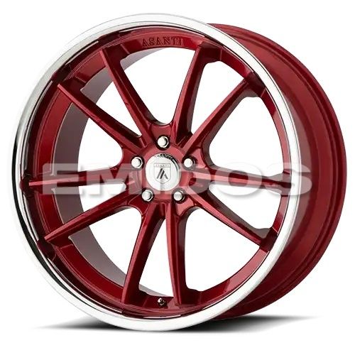 Asanti Black Label ABL-23 SIGMA CANDY RED W/ CHROME LIP 5x115 22R 10.5 72.56 25