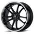 Asanti Black Label ABL-23 SIGMA GLOSS BLACK W/ CHROME LIP 5x120 22R 10.5 74.1 35