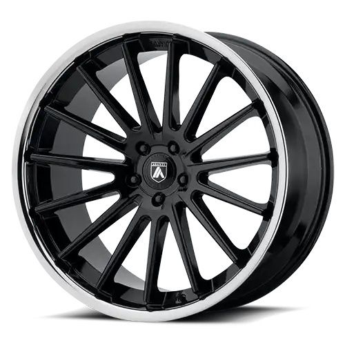 Asanti Black Label BETA GLOSS BLACK W/ CHROME LIP 5x114.3 22R 9 72.6 32