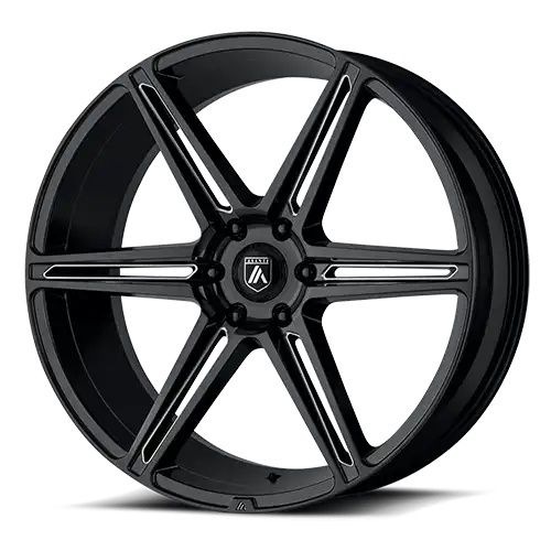 Asanti Black Label ABL-25 ALPHA 6 GLOSS BLACK MILLED 6x135 20R 9 87.1 30