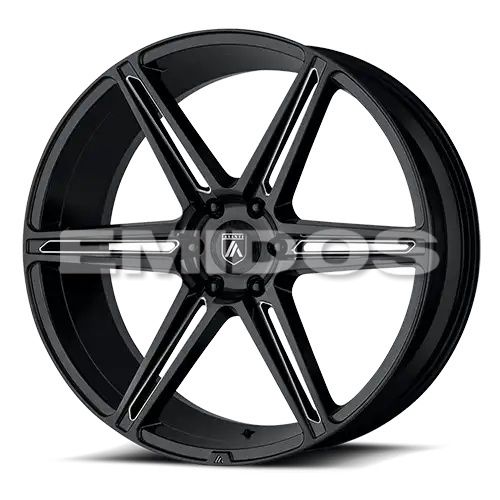 Asanti Black Label ALPHA 6 GLOSS BLACK MILLED 6x135 22R 10 87.1 30