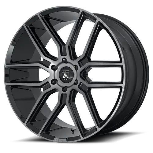 Asanti Black Label BARON GLOSS BLACK W/ GRAY TINT 6x135 22R 9.5 87.1 30