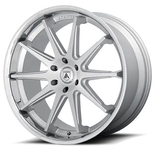 Asanti Black Label EMPEROR BRUSHED SILVER W/ CHROME LIP 6x139.7 22R 10 100.5 30