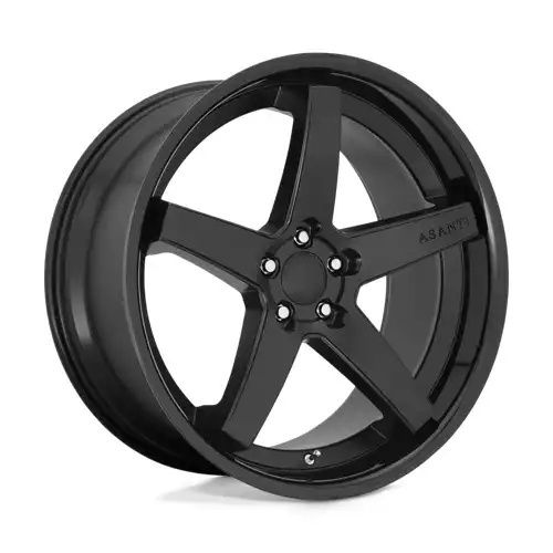 Asanti Black Label ABL31 REGAL SATIN BLACK W/ GLOSS BLACK LIP 5x112 20R 9 72.6 25