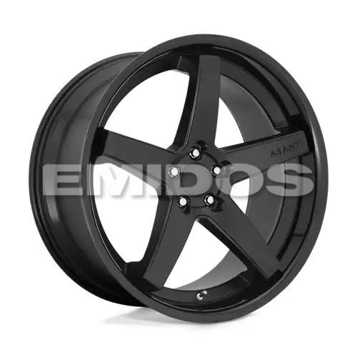 Asanti Black Label ABL31 REGAL SATIN BLACK W/ GLOSS BLACK LIP 5x112 20R 9 72.6 25