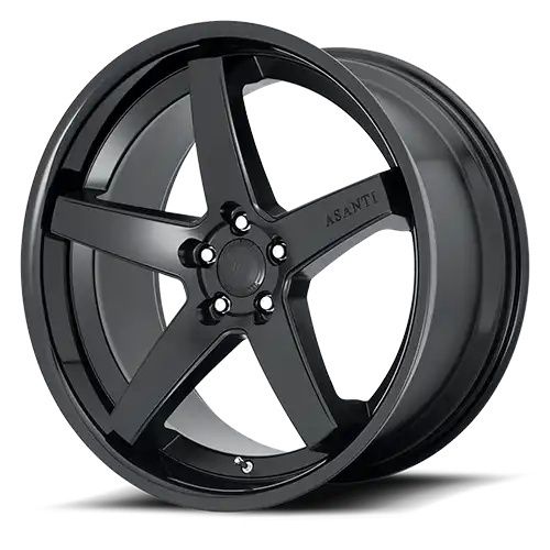 Asanti Black Label ABL31 REGAL SATIN BLACK W/ GLOSS BLACK LIP 5x120 22R 9 74.1 32
