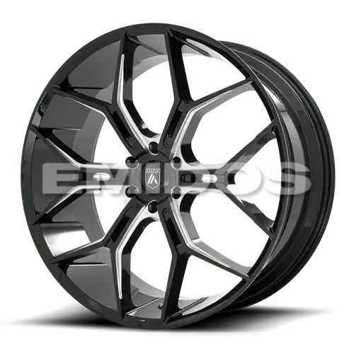 Asanti Black Label ABL-38 MONARCH TRUCK GLOSS BLACK MILLED 6x135 22R 9.5 87.1 38