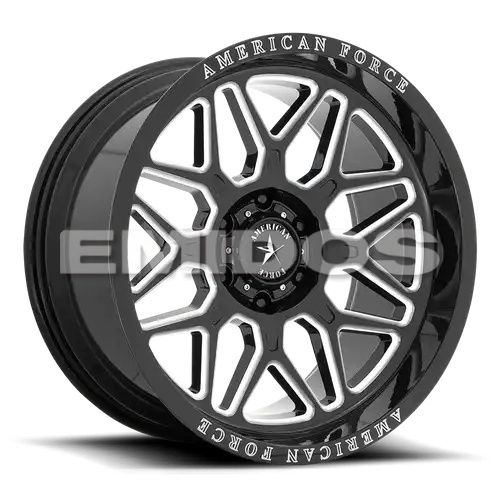 American Force AC001 RUSH GLOSS BLACK MILLED 6x139.7 20R 10 78.1 -18