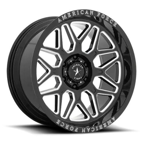 American Force AC001 RUSH GLOSS BLACK MILLED 6x135 22R 10 87.1 -18