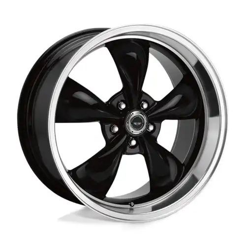American racing AR105 TORQ THRUST M GLOSS BLACK W/ MACHINED LIP 5x114.3 17R 7.5 72.56 45