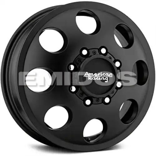 American racing AR204 BAJA DUALLY SATIN BLACK - FRONT 8x200 17R 6.5 142 111