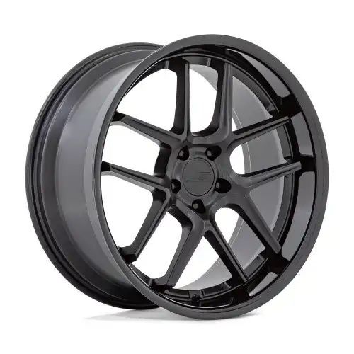 American racing AR942 BISHOP MATTE BLACK W/ GLOSS BLACK LIP 5x115 20R 9.5 71.5 15
