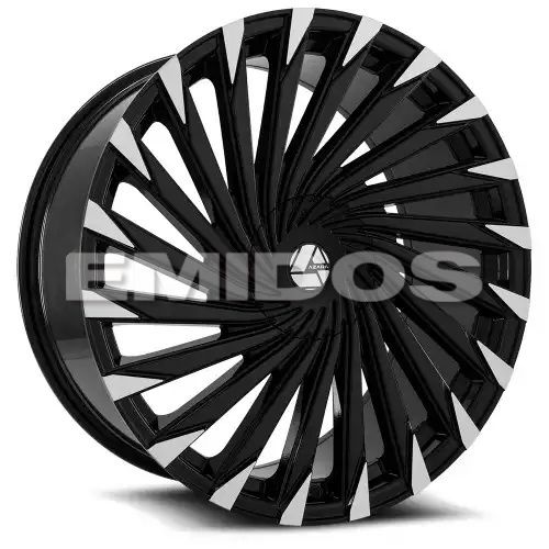 Azara AZA-501 Gloss Black & Machined 5x114.3/120 20R 8.5 74.1 35