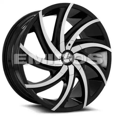 Azara AZA-503 Gloss Black & Machined 5x115/120 22R 9.5 74.1 15