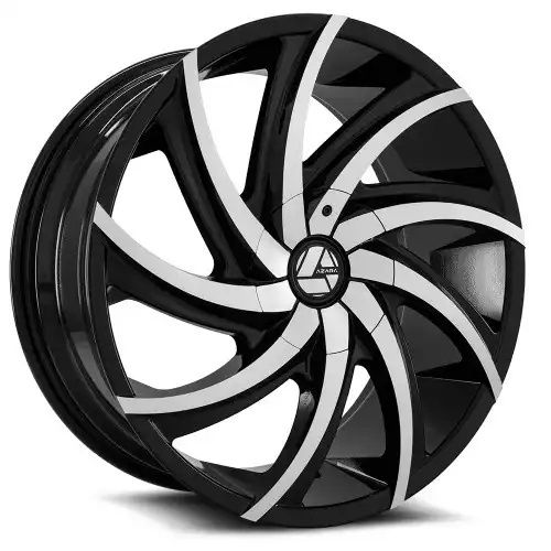 Azara AZA-503 Gloss Black & Machined 6x135 22R 9.5 108 25