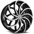 Azara AZA-504 Gloss Black & Machined 6x135/139.7 24R 9 87.1 25