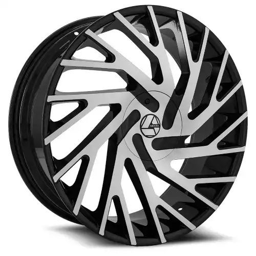 Azara AZA-505 Gloss Black & Machined 6x135/139.7 28R 9.5 87.1 25