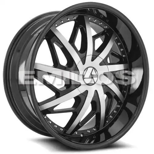 Azara AZA-510 Gloss Black & Machined 6x135/139.7 22R 9.5 108 25