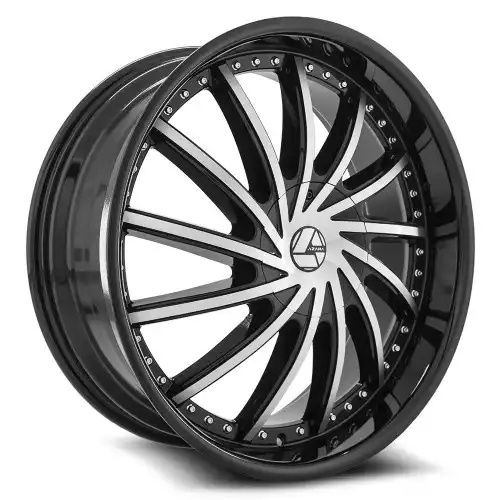 Azara AZA-517 Gloss Black & Machined 6x135/139.7 24R 9 87.1 25