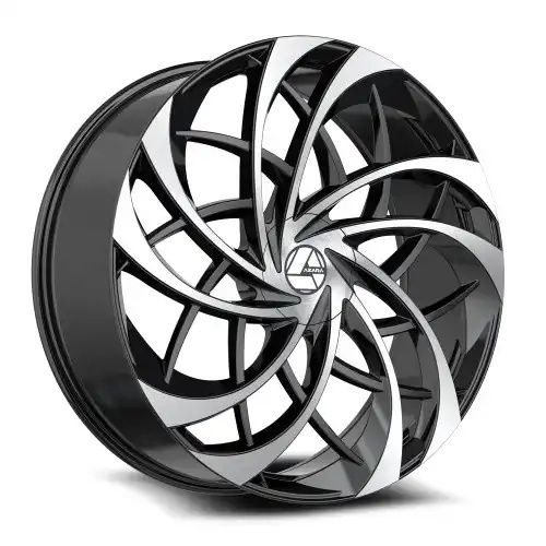 Azara AZA-540 Gloss Black & Machined 5x114.3/120 20R 8.5 74.1 35