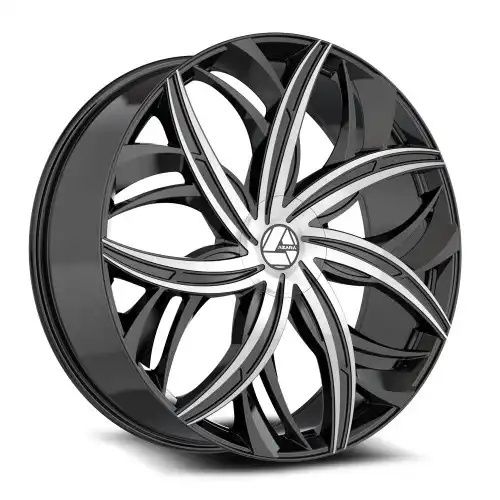 Azara AZA-541 Gloss Black & Machined 5x112/114.3 22R 8.5 74.1 38