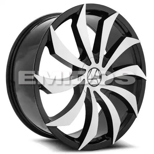 Azara AZA-507 Gloss Black & Machined 5x114.3/120 20R 8.5 74.1 35