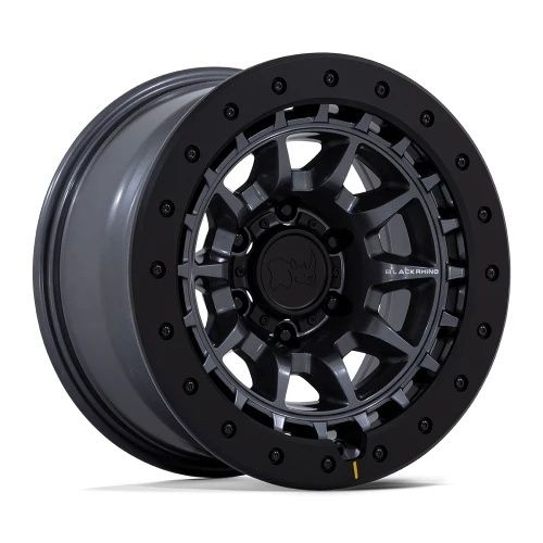 Black Rhino BR016 TUSK MATTE GUNMETAL W/ BLACK ROCK GUARD 6x139.7 17R 8.5 106.1 BNK