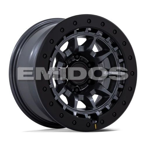 Black Rhino BR016 TUSK MATTE GUNMETAL W/ BLACK ROCK GUARD 6x139.7 17R 8.5 106.1 -10
