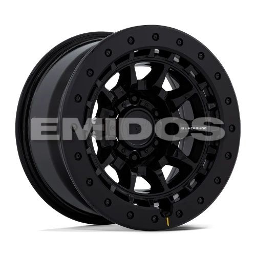 Black Rhino BR016 TUSK GLOSS BLACK W/ BLACK ROCK GUARD 6x139.7 17R 8.5 106.1 BNK