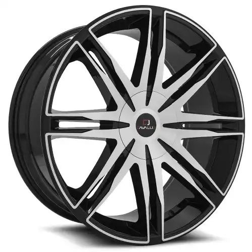 Cavallo CLV-18 Gloss Black & Machined 5x112/114.3 20R 8.5 74.1 35