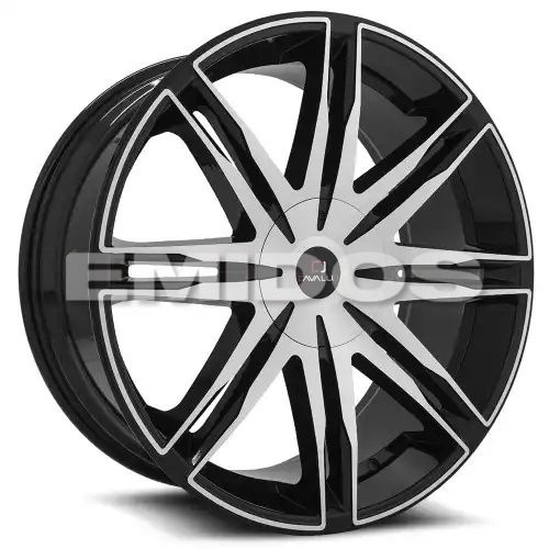 Cavallo CLV-18 Gloss Black & Machined 5x115/139.7 20R 8.5 78.1 15