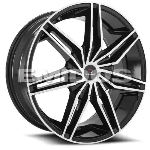 Cavallo CLV-19 Gloss Black & Machined 5x115 22R 9.5 78.1 15