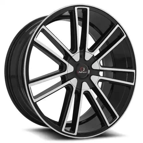 Cavallo CLV-21 Gloss Black & Machined 5x108/114.3 20R 8.5 74.1 35