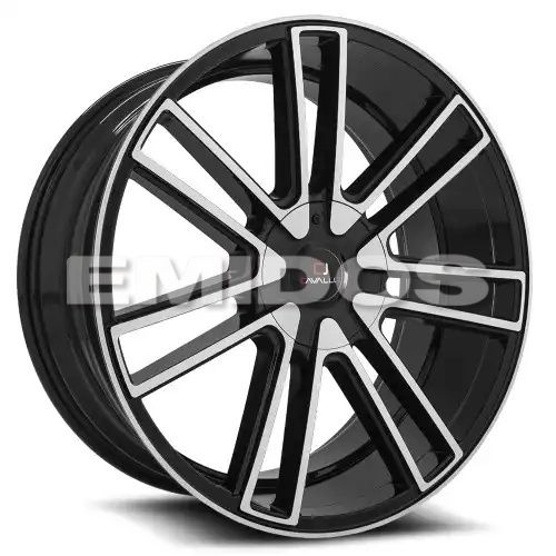 Cavallo CLV-21 Gloss Black & Machined 5x108/114.3 20R 8.5 74.1 35