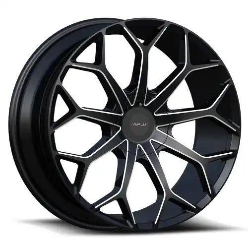 Cavallo CLV-22 Gloss Black & Milled 5x114.3/120 20R 8.5 74.1 35