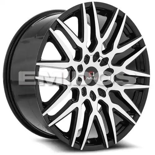 Cavallo CLV-24 Gloss Black & Machined 5x115/120 22R 9.5 74.1 15