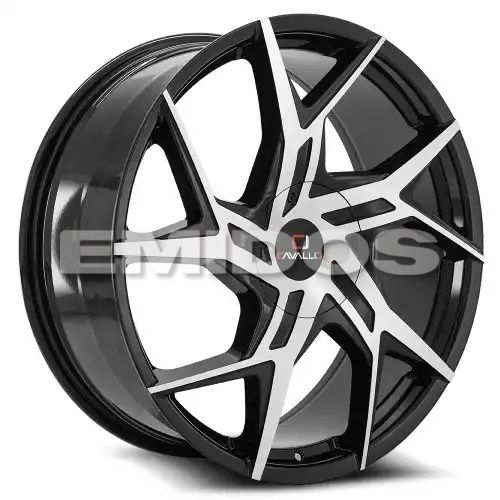 Cavallo CLV-26 Gloss Black & Machined 5x110/114.3 20R 8.5 74.1 35