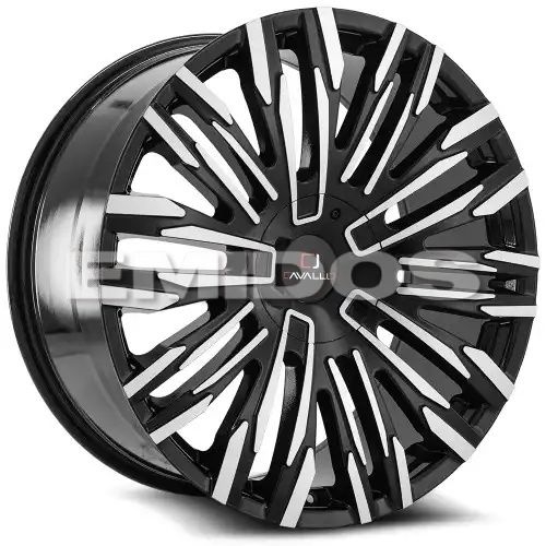 Cavallo CLV-28 Gloss Black & Machined 5x114.3/120 22R 8.5 74.1 38