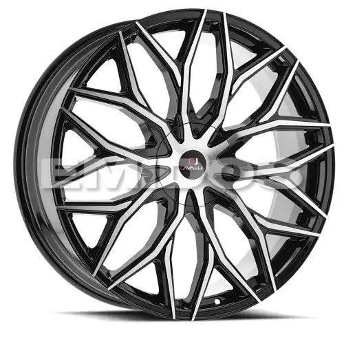 Cavallo CLV-37 Gloss Black & Machined 5x112/114.3 18R 8 74.1 35