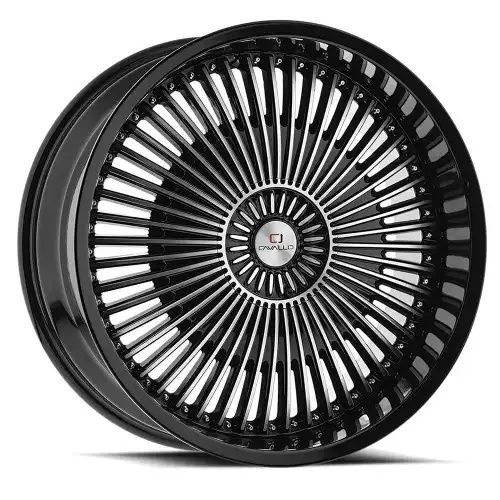Cavallo CLV-41 Gloss Black & Machined 5x114.3/120 18R 8 74.1 35