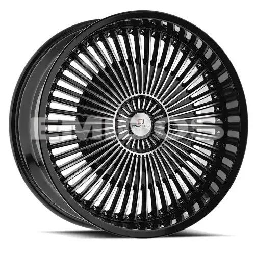 Cavallo CLV-41 Gloss Black & Machined 5x110/114.3 20R 8.5 74.1 35